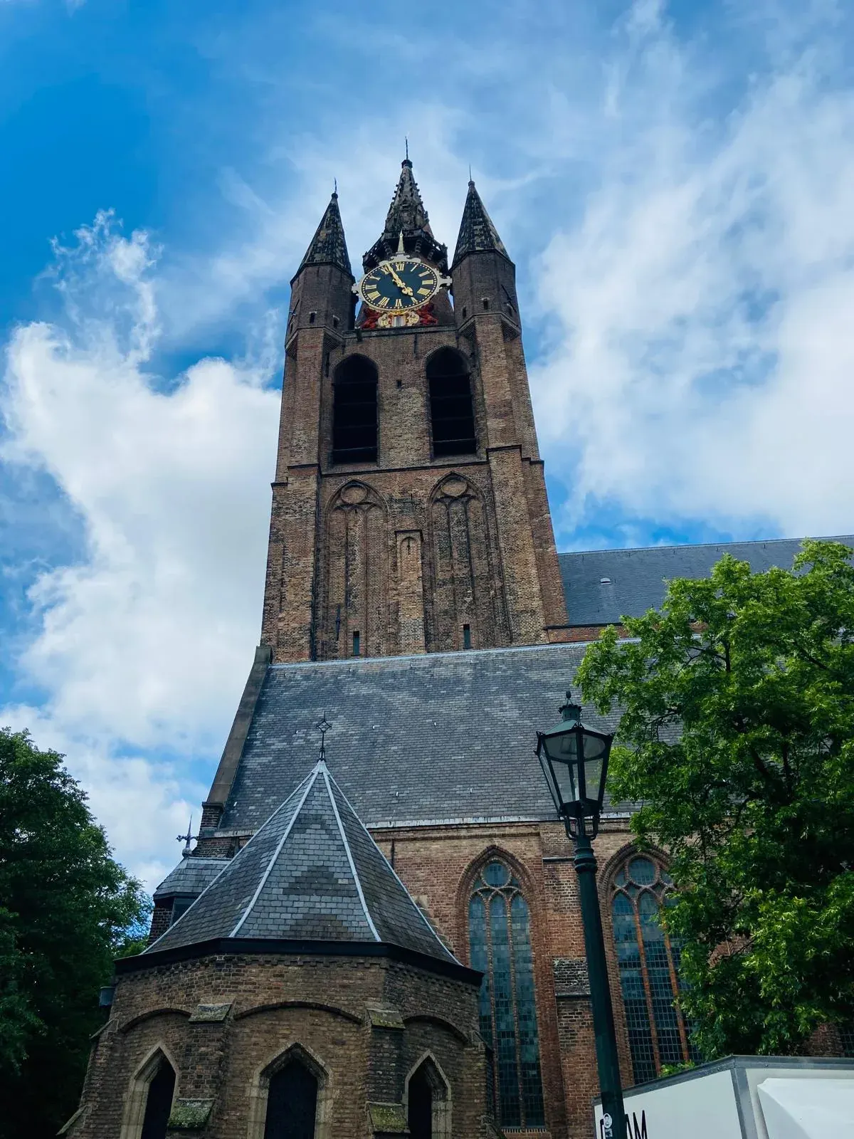 The leaning tower of the Oude Kerk, Delft, Vermeer's resting place