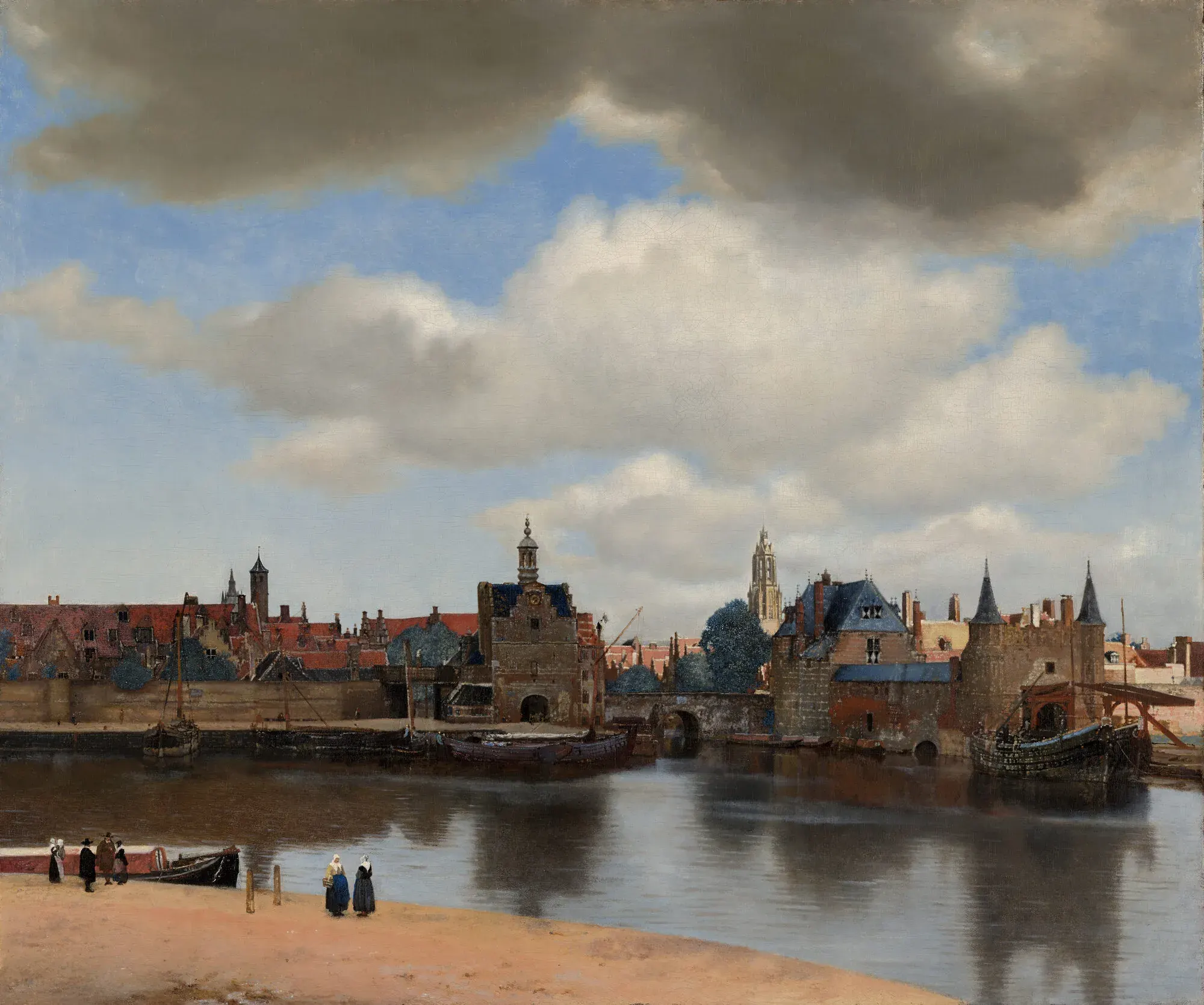 A reproduction of Vermeer's painting View of Delft